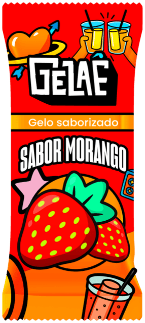 Embalagem Gelaê sabor Morango